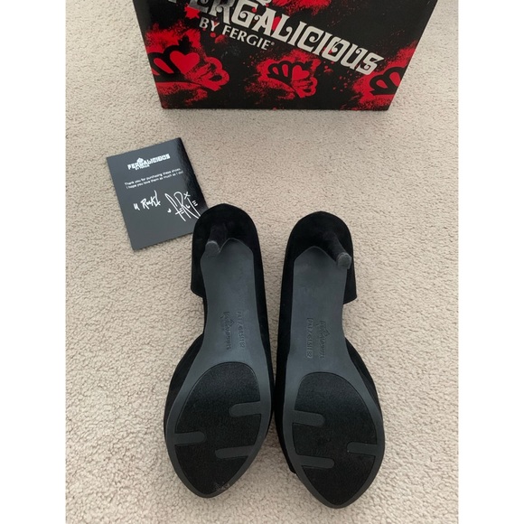 Fergalicious Peep-Toe Platform Pumps in Black - Picture 6 of 7